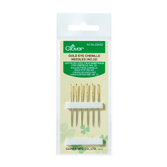 Clover Gold Eye Chenille Needles 6pcs