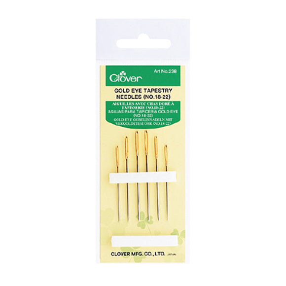 Clover Gold Eye Tapestry Needles 6pcs