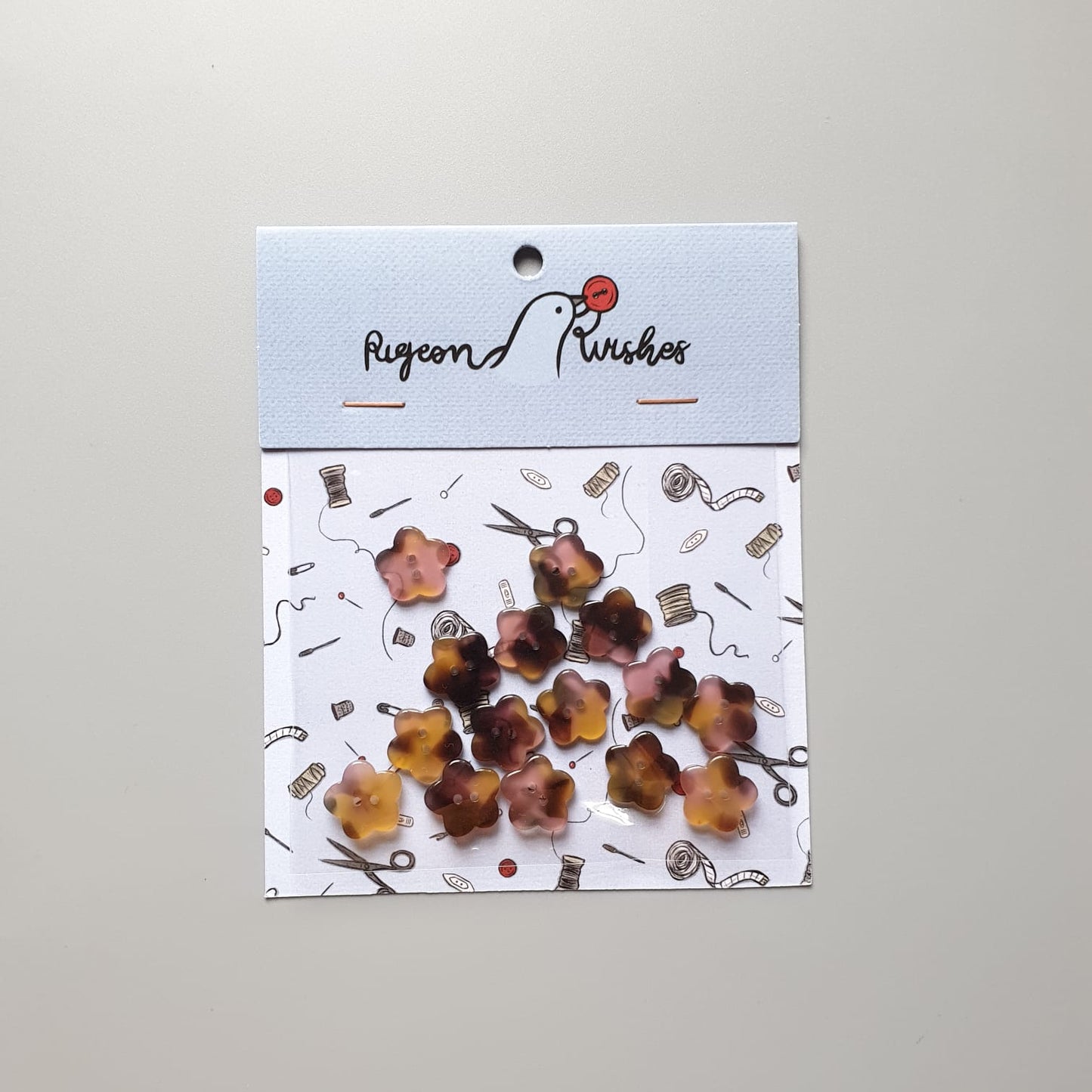 Pigeon Wishes Folklore Button Set 15mm