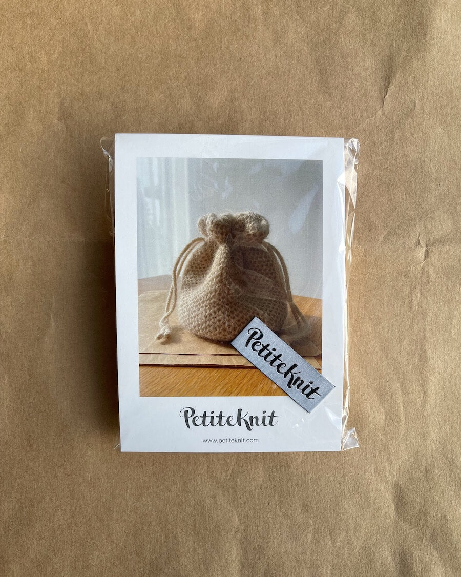 PetiteKnit Honey Bucket Bag Kit - Small, Brown Sugar