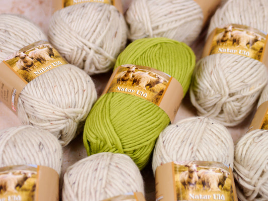 Hjertegarn Natur Uld, 100g