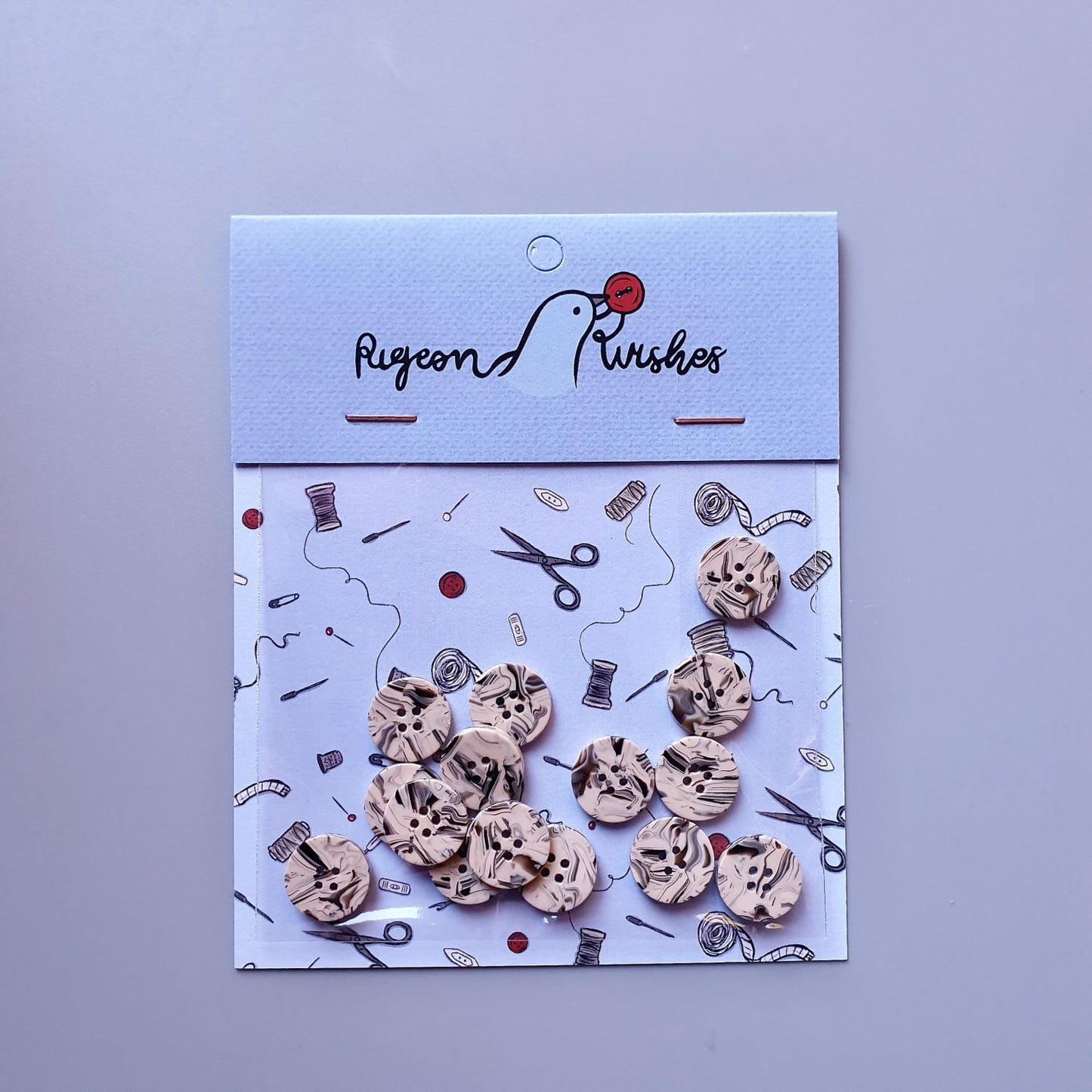 Pigeon Wishes Wednesday Button Set 15mm