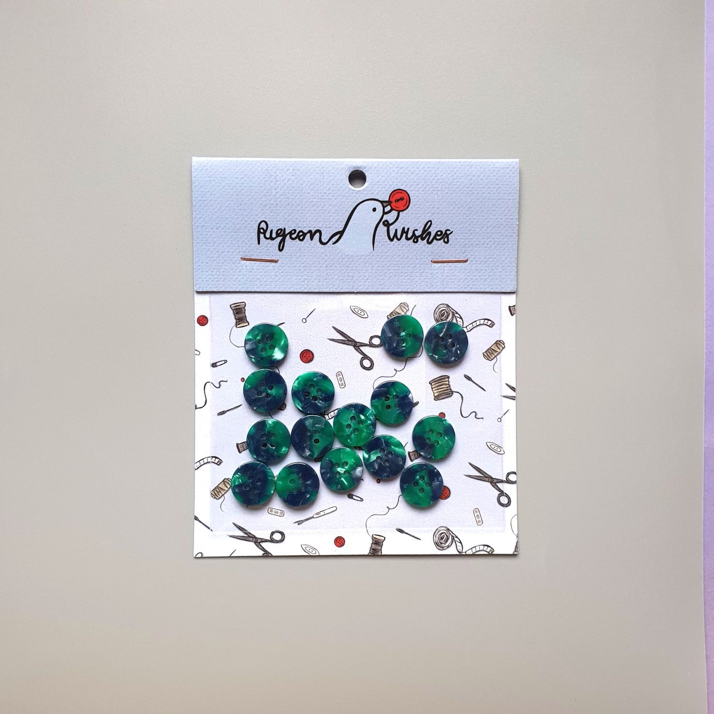 Pigeon Wishes Wicked Button Set 15mm