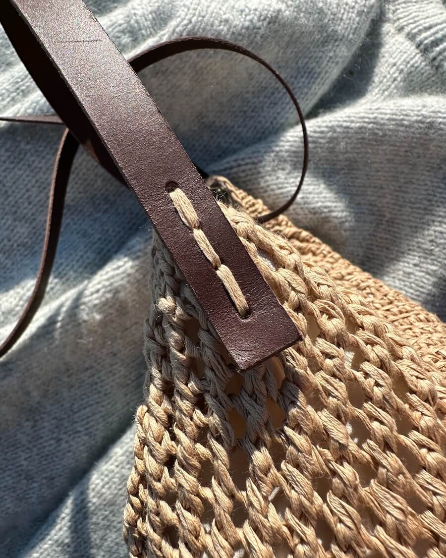 Leather Strap for PetiteKnit Florence Bag - Dark Brown
