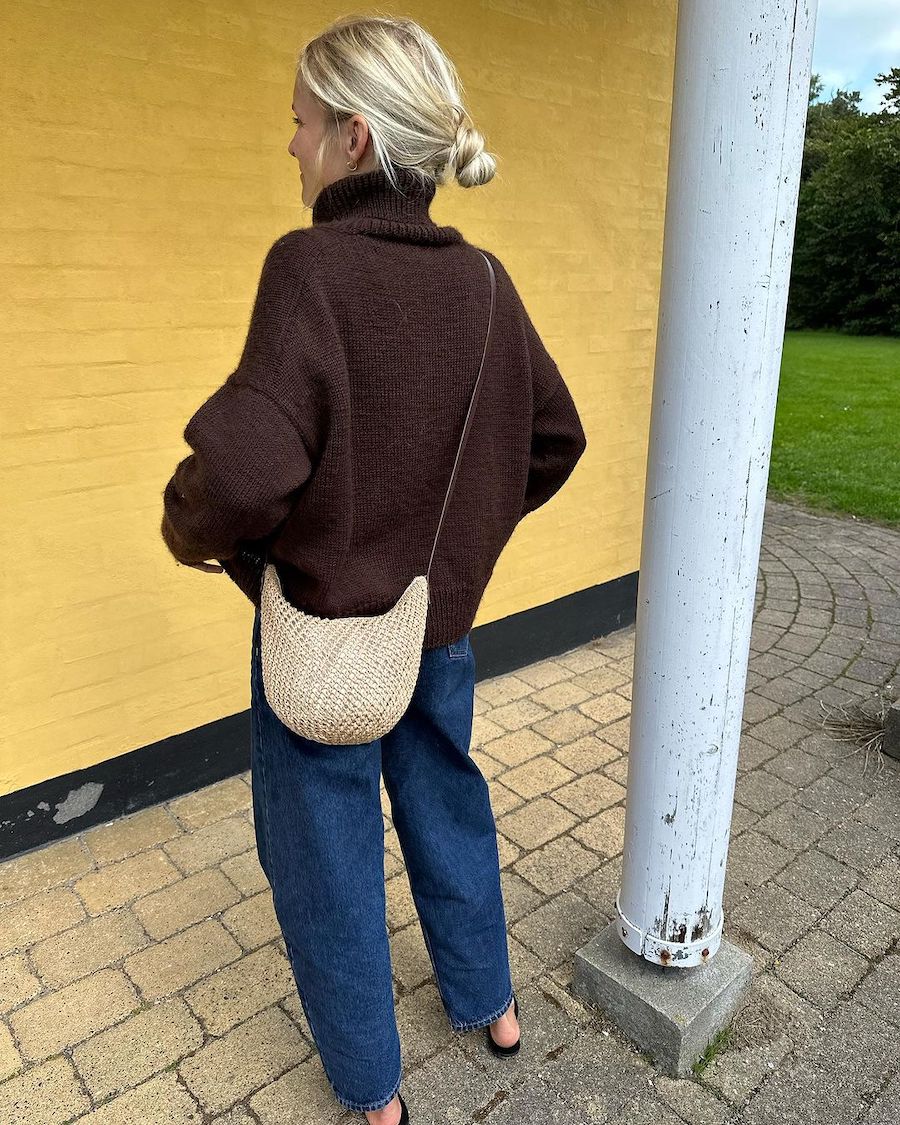 Leather Strap for PetiteKnit Florence Bag - Dark Brown