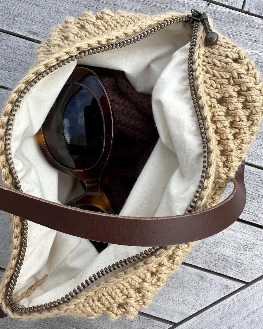 Lining for PetiteKnit Round Bottom Bag - 48 cm, Natural