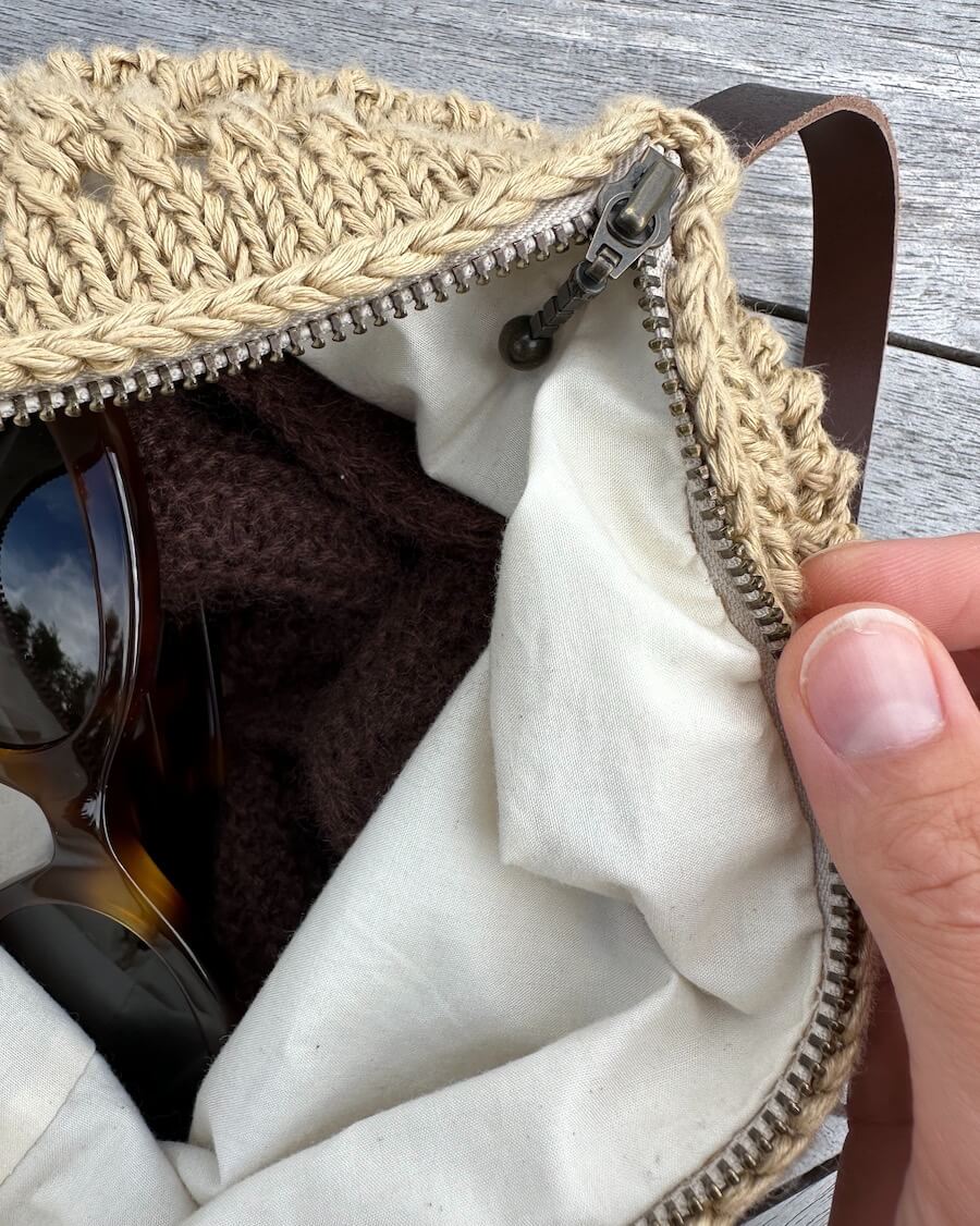 Lining for PetiteKnit Round Bottom Bag - 58 cm, Natural