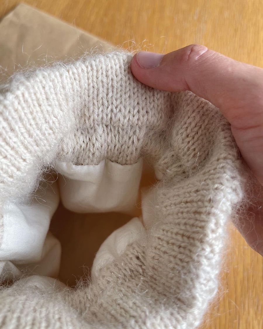 Lining for PetiteKnit Round Bottom Bag - 48 cm, Natural