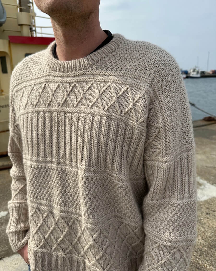 Ingrid Sweater Man Pattern - PetiteKnit