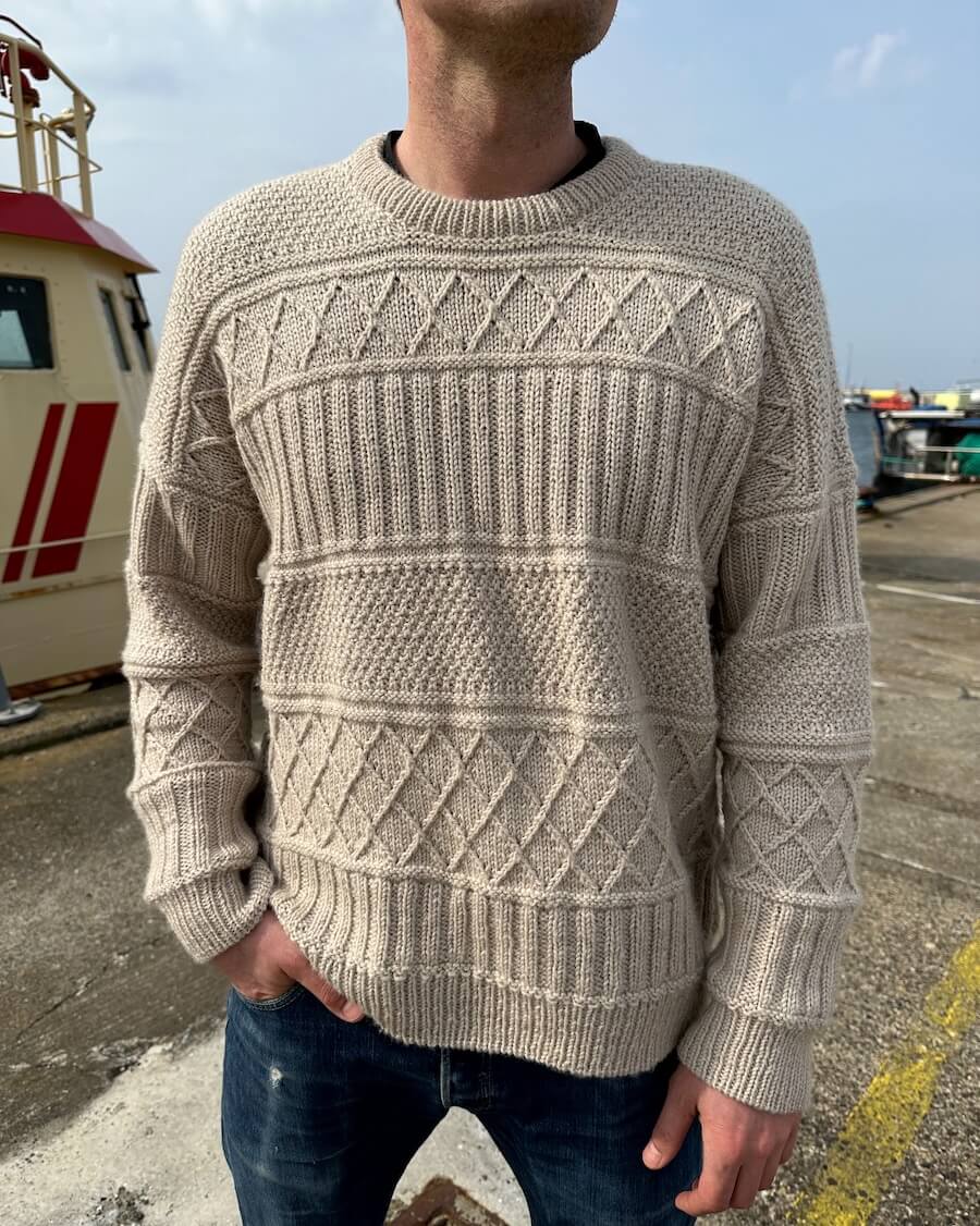 Ingrid Sweater Man Pattern - PetiteKnit
