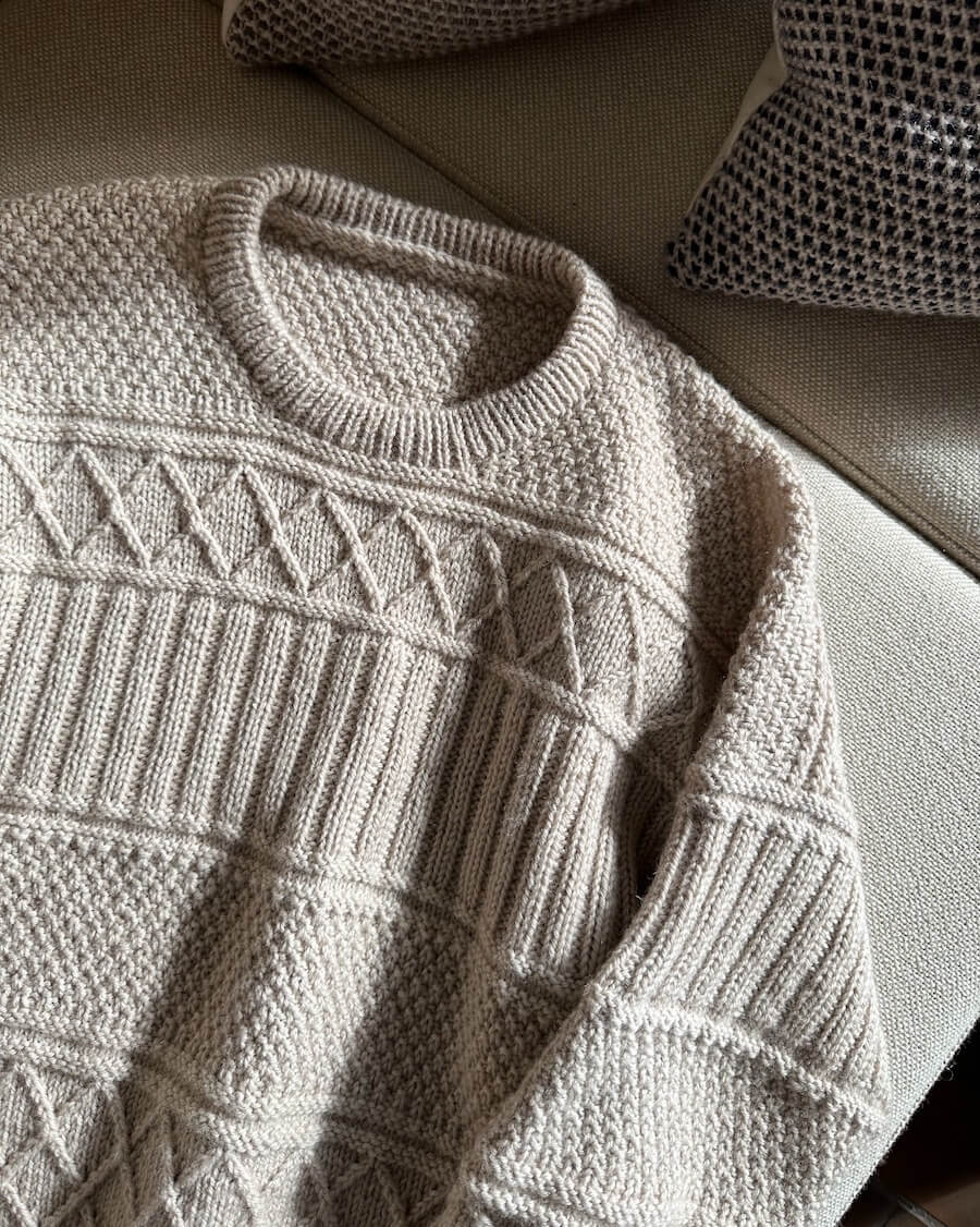 Ingrid Sweater Man Pattern - PetiteKnit