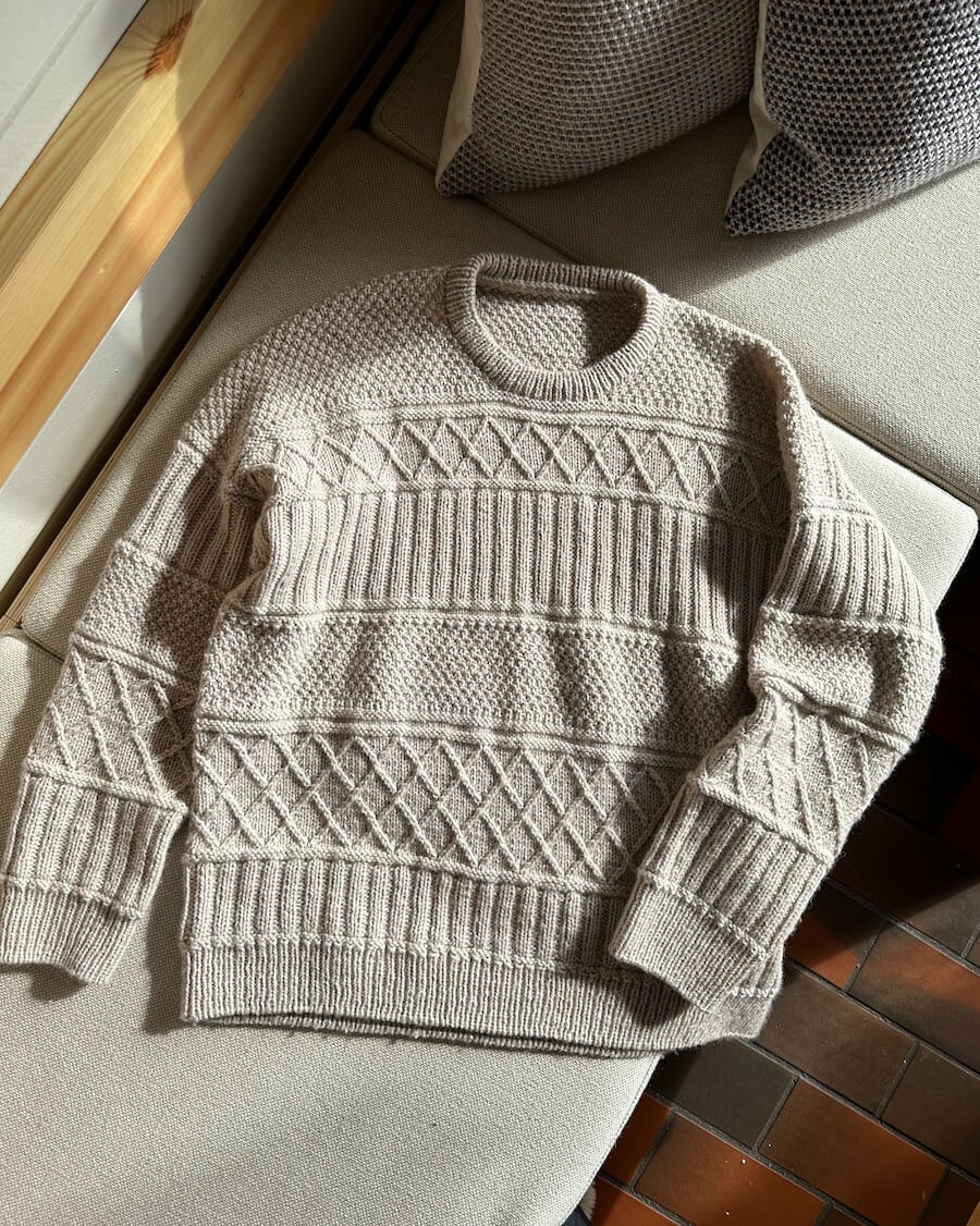 Ingrid Sweater Man Pattern - PetiteKnit