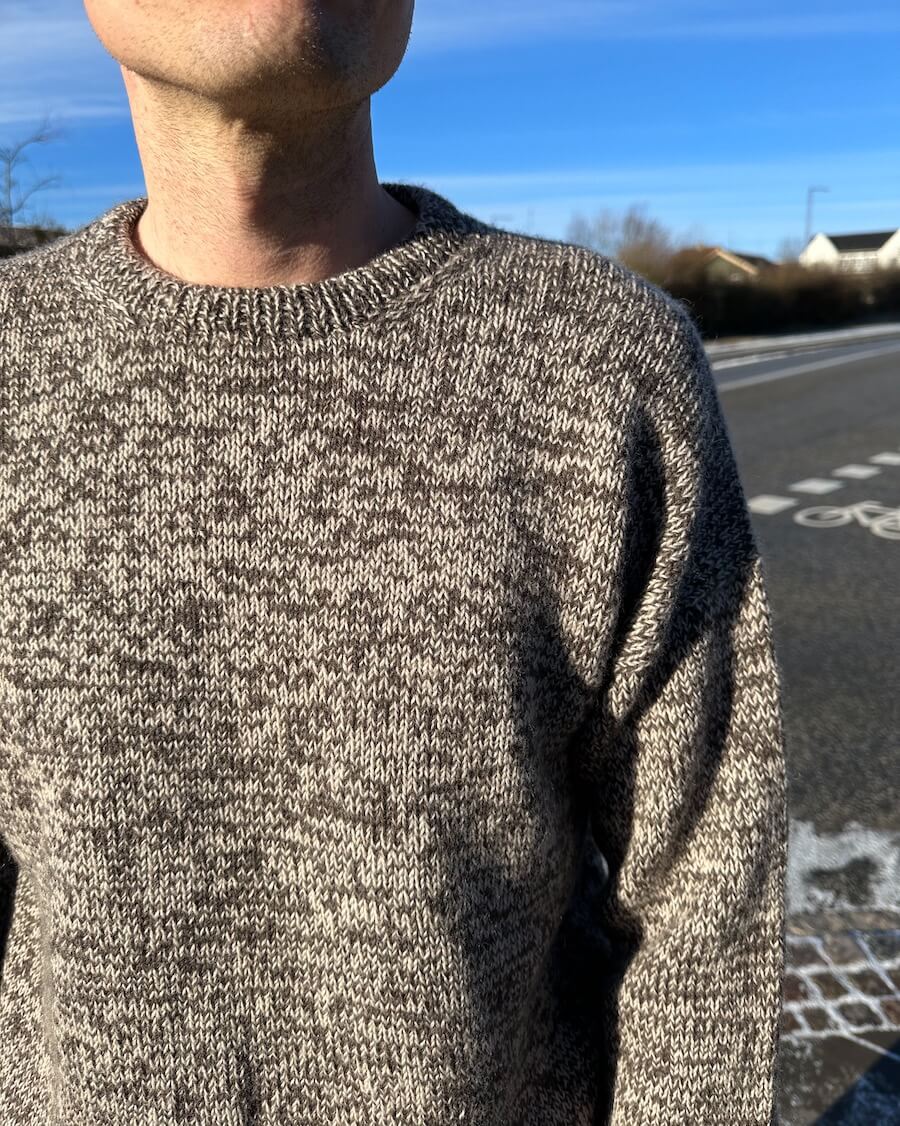 Melange Sweater Man Pattern - PetiteKnit