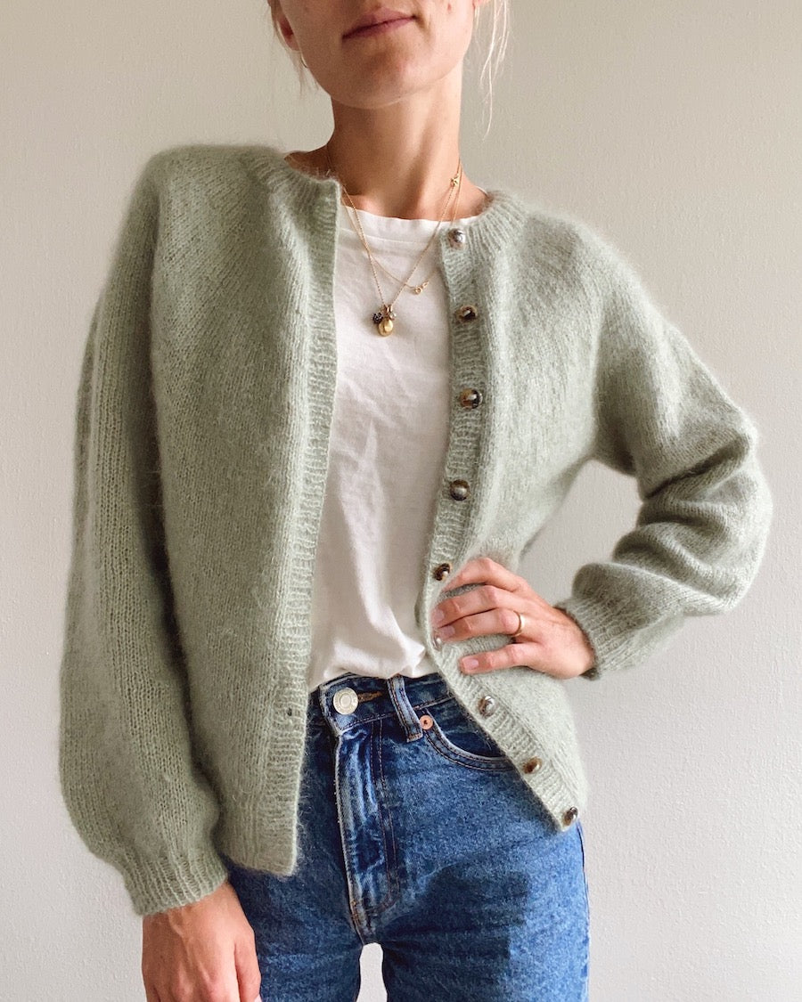 Novice Cardigan Mohair Edition Pattern - PetiteKnit
