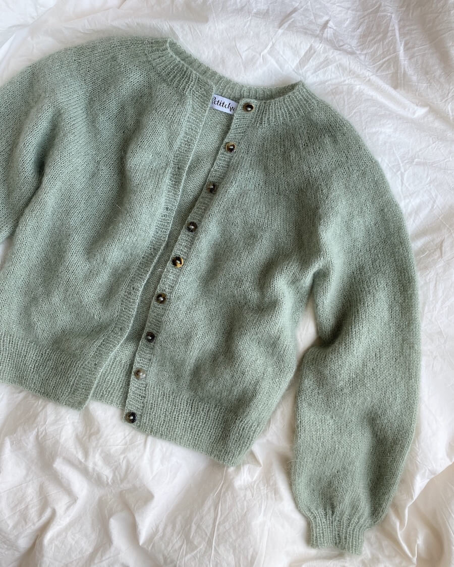 Novice Cardigan Mohair Edition Pattern - PetiteKnit