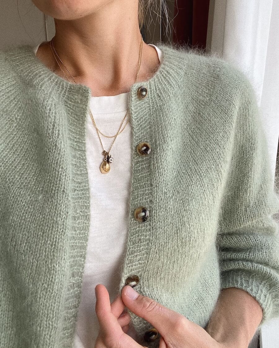 Novice Cardigan Mohair Edition Pattern - PetiteKnit