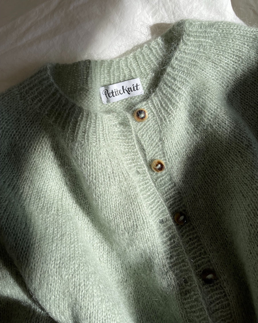 Novice Cardigan Mohair Edition Pattern - PetiteKnit