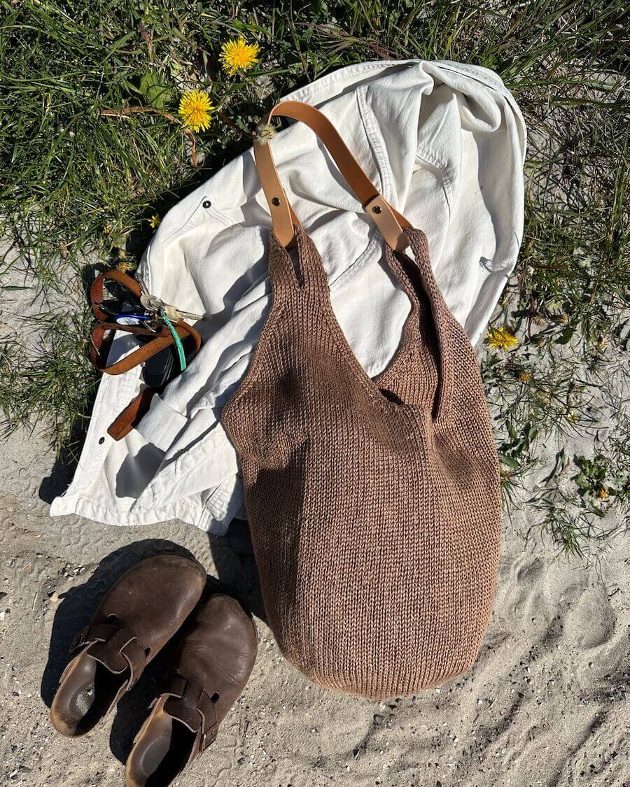 Leather Strap for PetiteKnit Terrazzo Bag - Natural