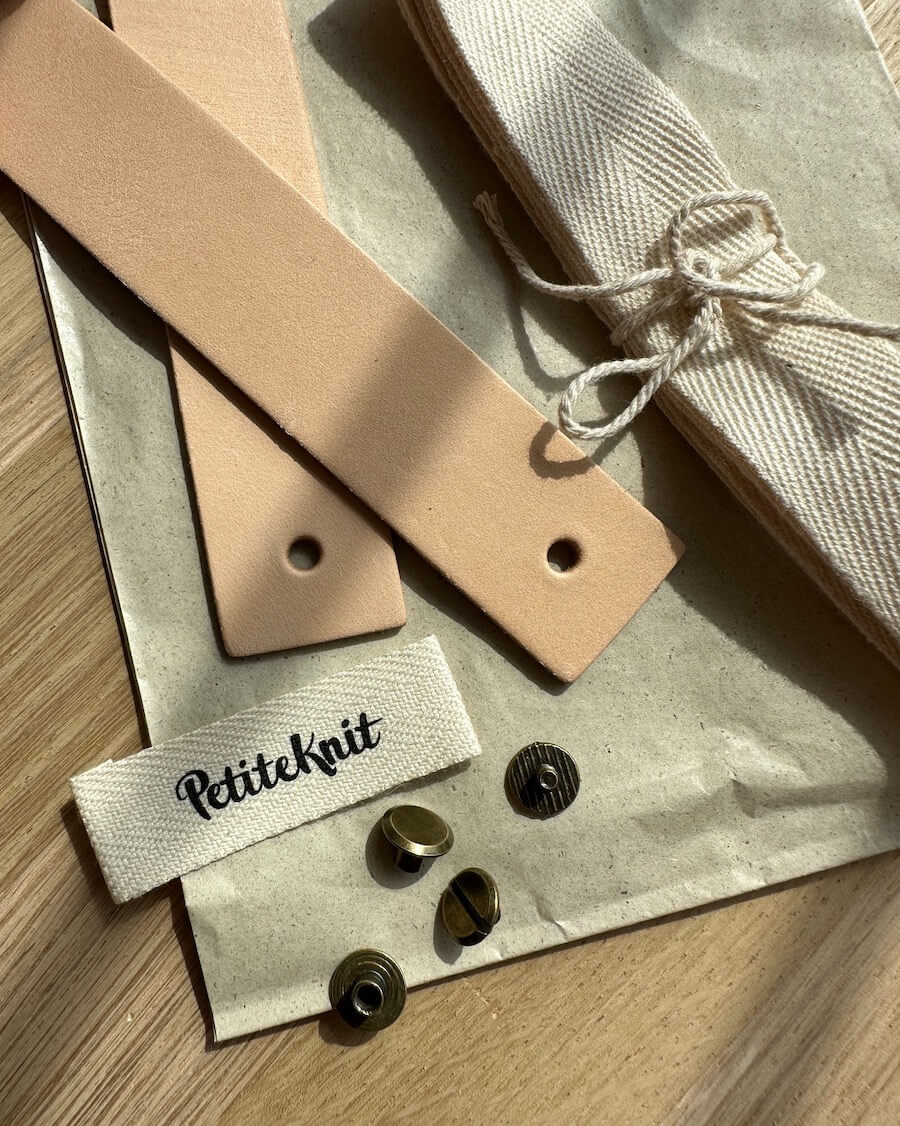 Leather Strap for PetiteKnit Terrazzo Bag - Natural