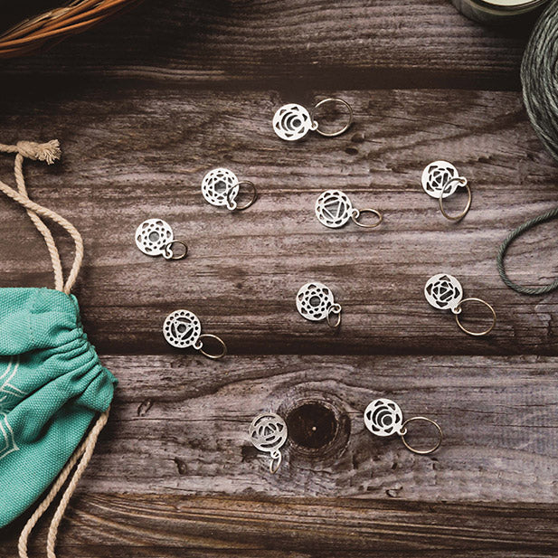 KnitPro The Mindful Collection - Sterling Silver Chakra Stitch Markers