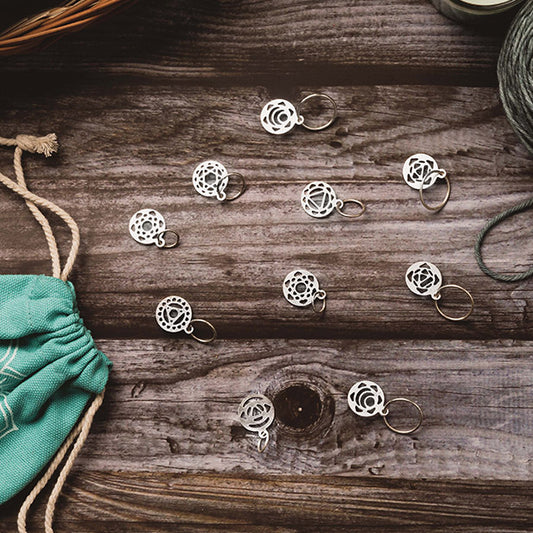KnitPro The Mindful Collection - Sterling Silver Chakra Stitch Markers