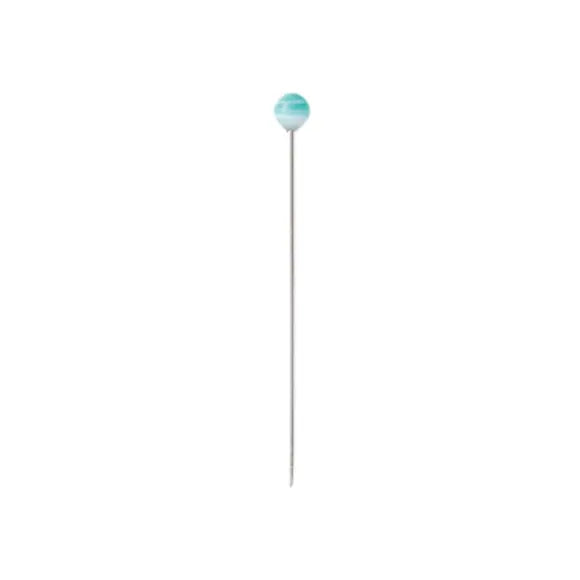 Clover Marbled Glass Head Pins