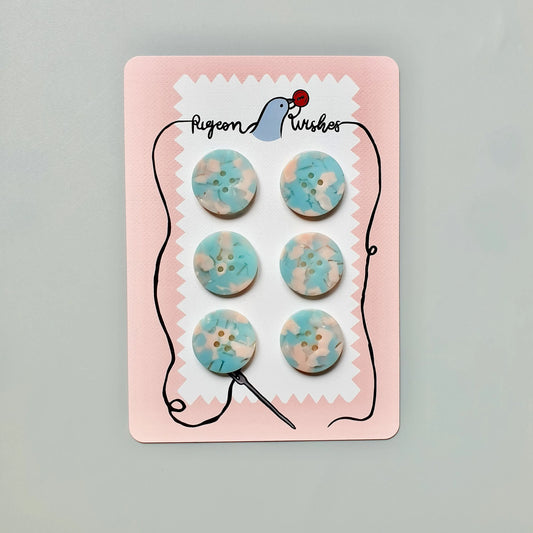 Pigeon Wishes Bliss Button Card 25mm