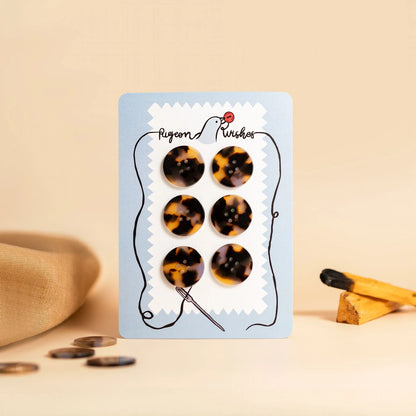 Pigeon Wishes Beguiled Button Card 25mm