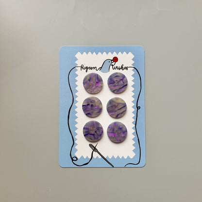 Pigeon Wishes Quartz Button Card 25mm