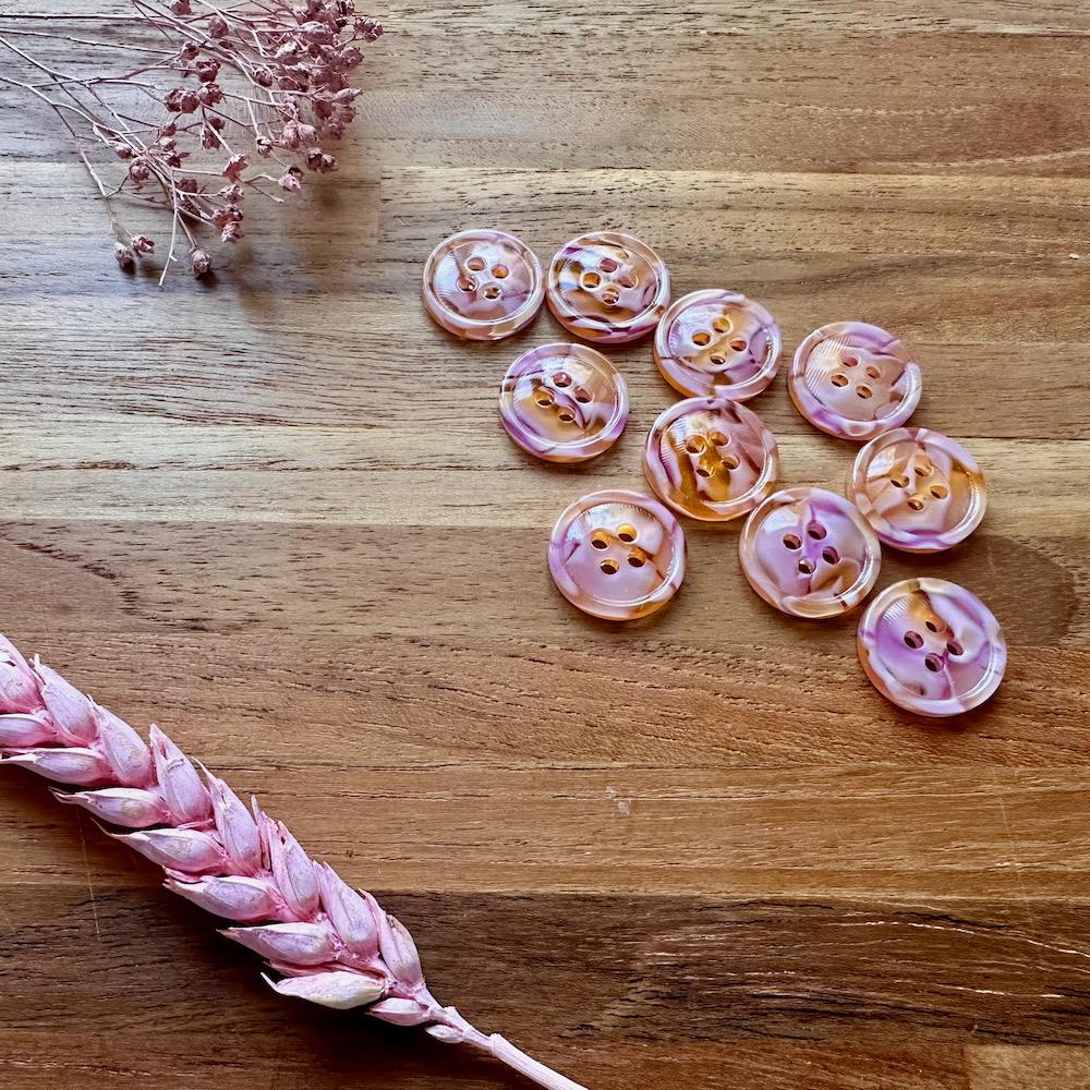 Pigeon Wishes Grapefruit Punch Button Set 17mm