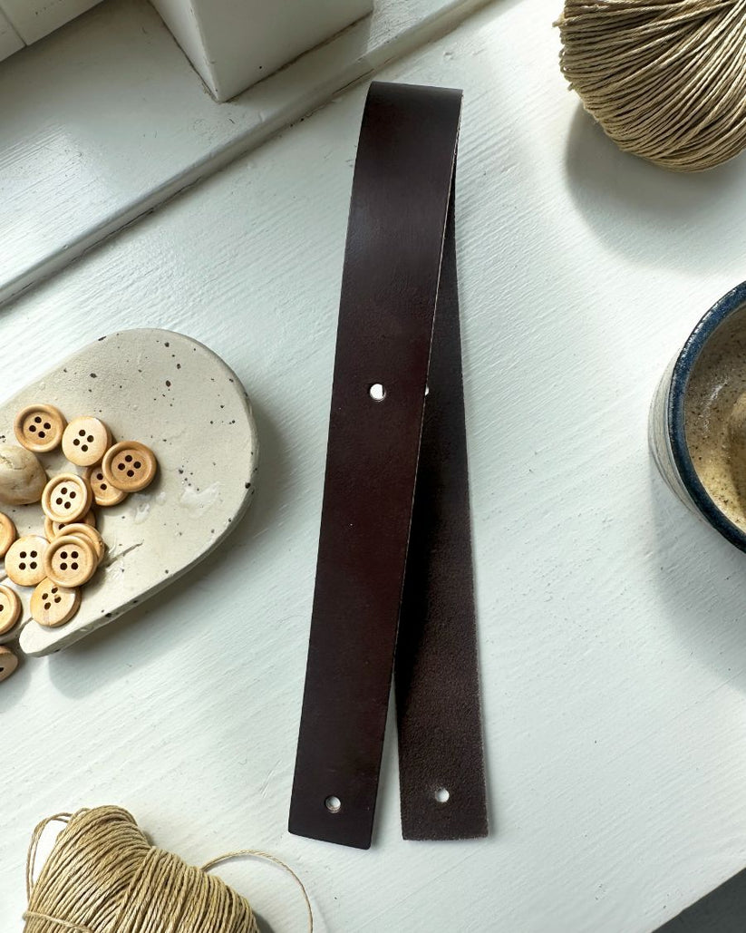 Leather Strap for PetiteKnit Juno Bag - Dark Brown