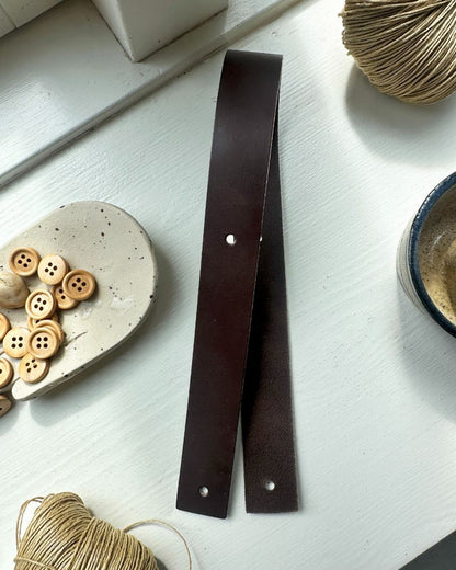 Leather Strap for PetiteKnit Juno Bag - Dark Brown