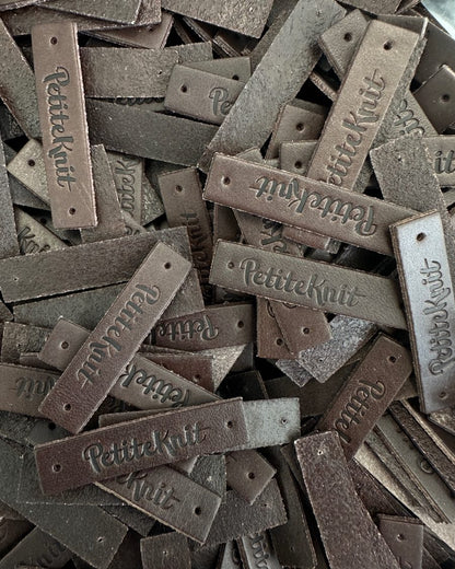 PetiteKnit Leather Label - Dark Brown 1pc