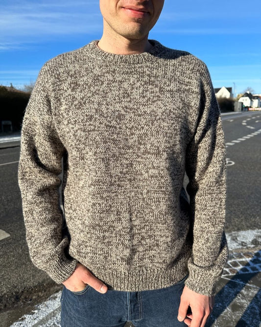 Melange Sweater Man Pattern - PetiteKnit