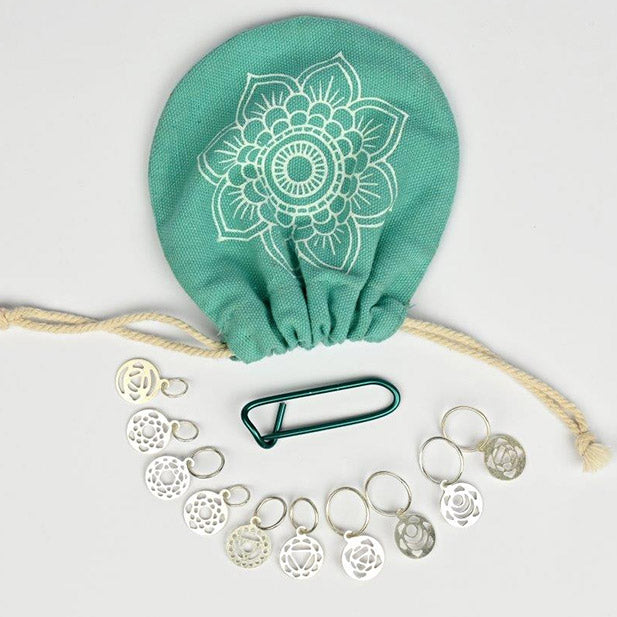 KnitPro The Mindful Collection - Sterling Silver Chakra Stitch Markers