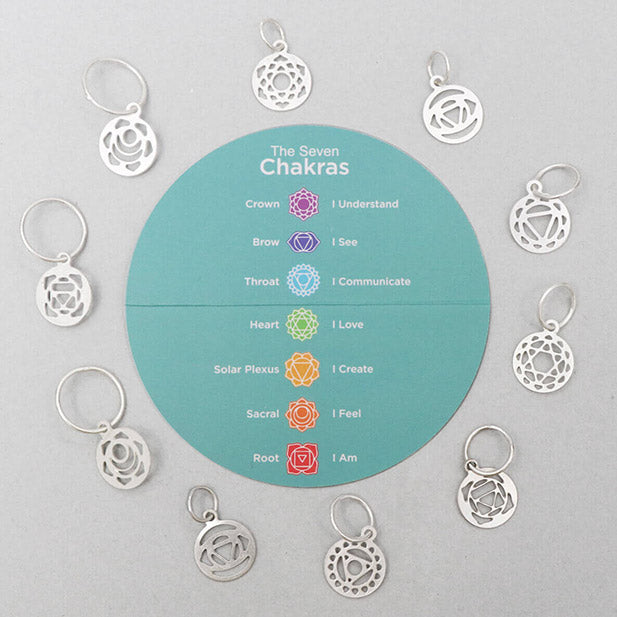 KnitPro The Mindful Collection - Sterling Silver Chakra Stitch Markers